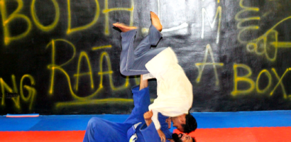 Judo throw - mixed martial arts